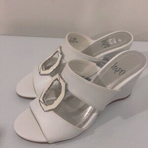 White Wedge Heel Shoes